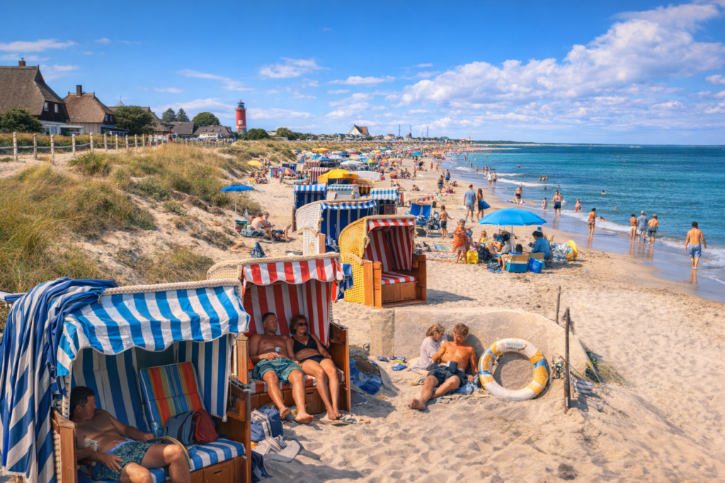 Fehmarn strand, oude afbeelding ca 1925, bewerkt